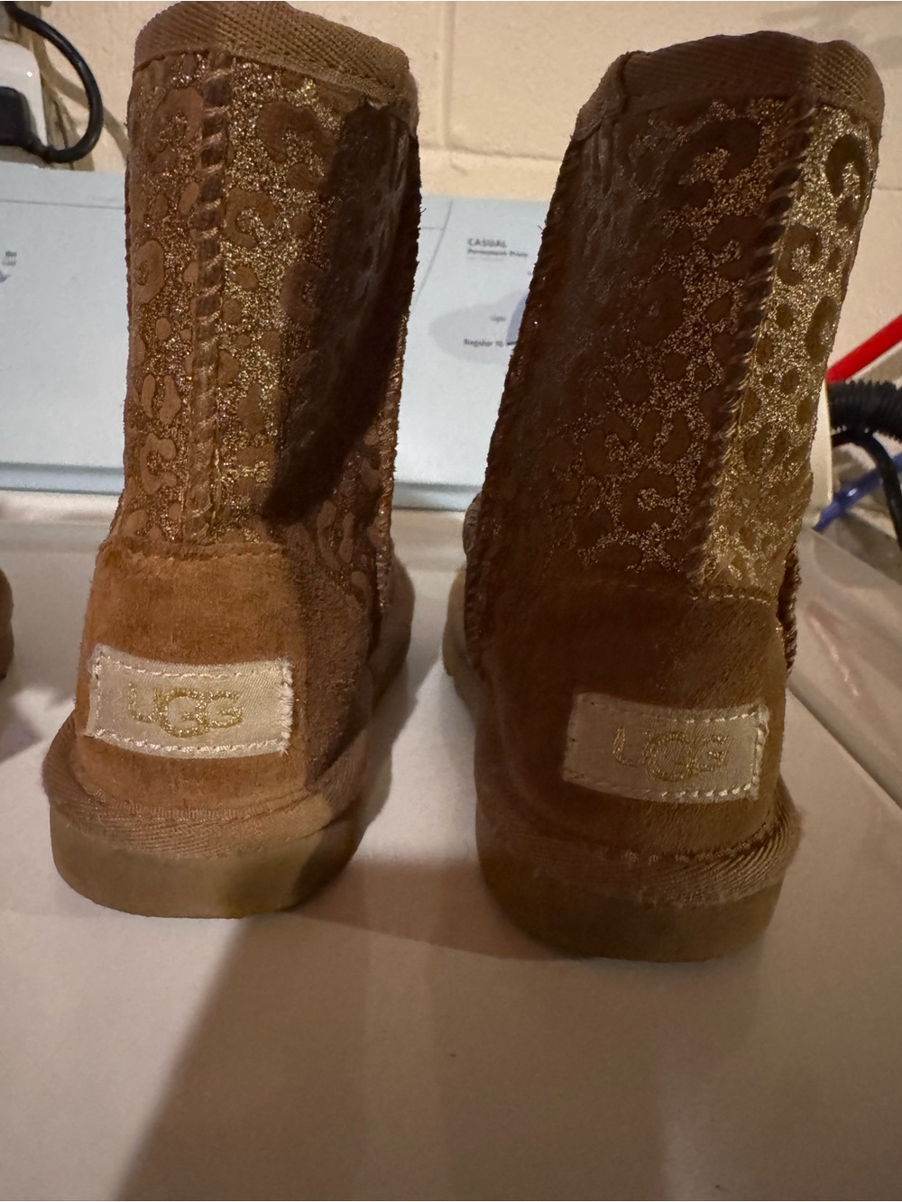 UGG Metallic Chestnut Embroidered Suede Boots